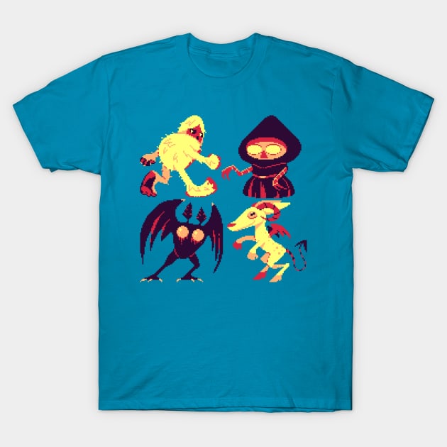 Pixel Cryptids T-Shirt by MalevolentMask